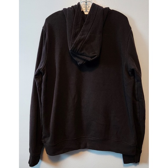 Abercrombie Kids Black Hoodie Neon Pink Logo Graphic Print Pullover Size 15 16 - Picture 5 of 11